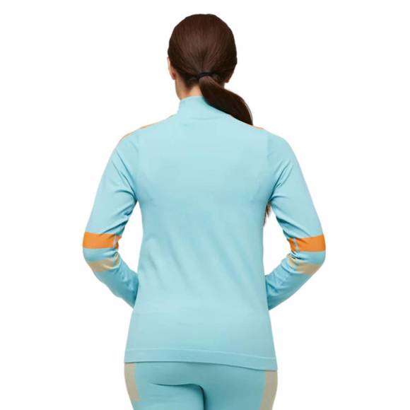 NEW COTOPAXI seamless baselayer quarter-zip top in bluebird stripes - Picture 2 of 2